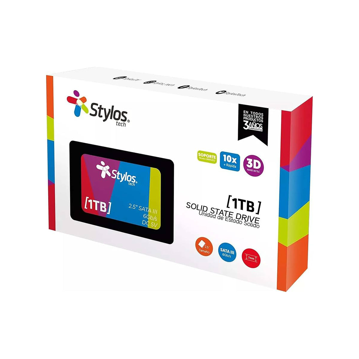 UNIDAD SSD 2.5" STYLOS 1TB (STMSSD4B) SATA3, 7MM, NEGRO