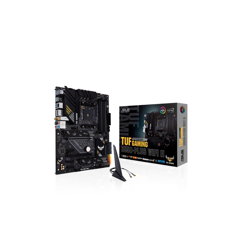 MOTHERBOARD ASUS (TUF GAMING B550-PLUS WIFI II) SOCKET AM4,4*DDR4,HDMI,DP,PCIE-4.0,ATX-1