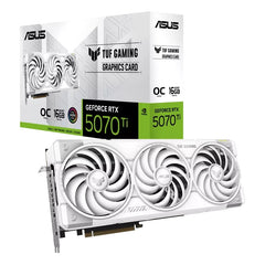 TARJETA DE VIDEO ASUS (TUF-RTX5070TI-O16G-WHITE-GAMING) 16GB GDDR7, 256BIT, PCI-E 5.0,2*HDMI,3*DP2.1B,TRI FAN-2