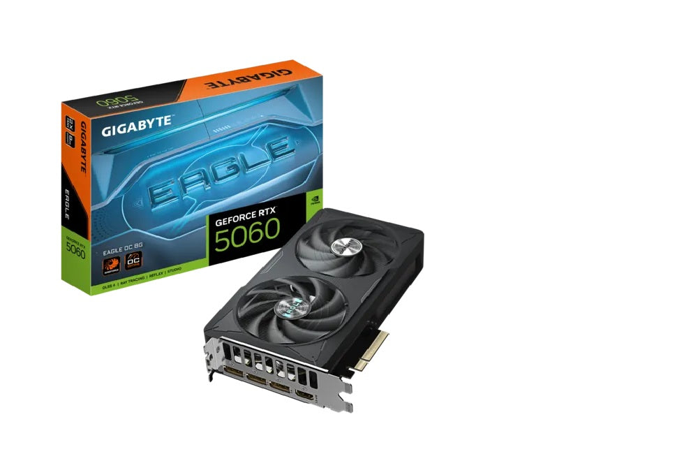 TARJETA DE VIDEO GIGABYTE (GV-N5060EAGLE OC-8GD) RTX 5060,8GB GDDR7,PCIE 5.0,HDMI,3*DP,2 FAN-1