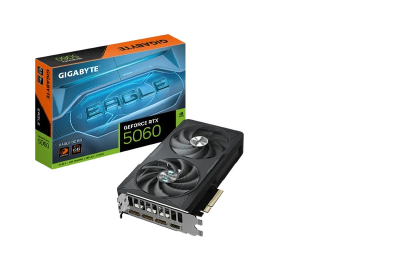 TARJETA DE VIDEO GIGABYTE (GV-N5060EAGLE OC-8GD) RTX 5060,8GB GDDR7,PCIE 5.0,HDMI,3*DP,2 FAN-1