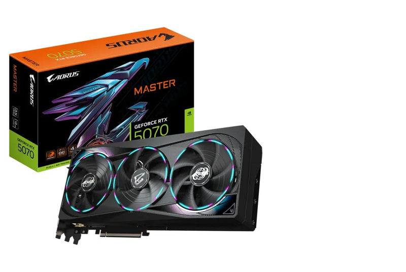 TARJETA DE VIDEO GIGABYTE (GV-N5070AORUS M-12GD) RTX 5070,12GB GDDR7,PCIE 5.0,HDMI,3*DP,3FAN-1
