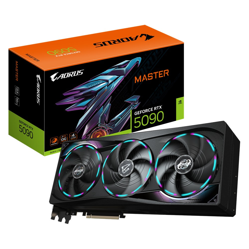 TARJETA DE VIDEO GIGABYTE (GV-N5090AORUS M-32GD) RTX 5090,32GB GDDR7,PCIE 5.0,HDMI,3*DP,3 FAN-1