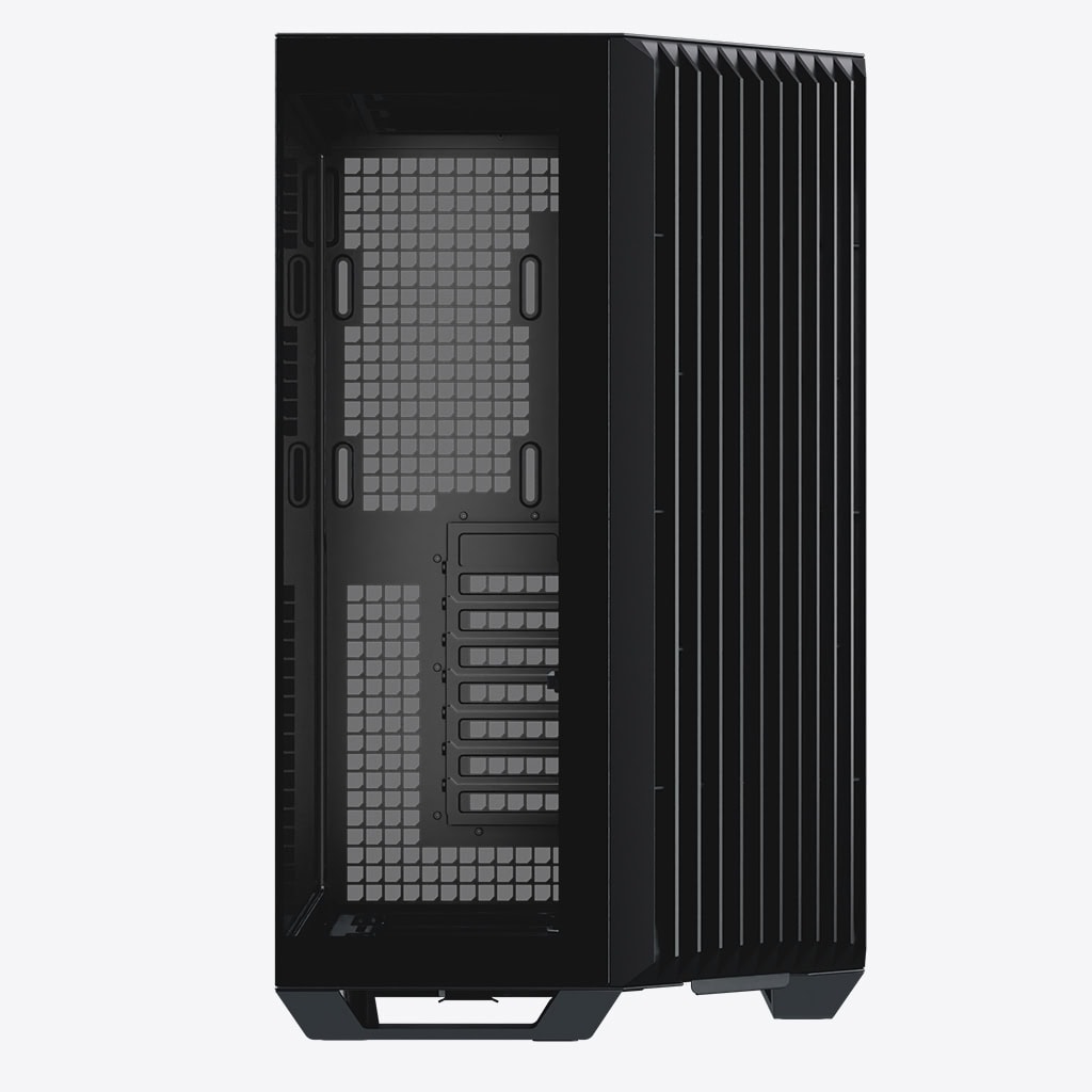 GABINETE APNX (V1-BK-V1) MEDIA TORRE, CRISTAL TEMPLADO, NEGRO