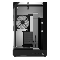 GABINETE APNX (V2-BK-V1) MEDIA TORRE, CRISTAL TEMPLADO, NEGRO