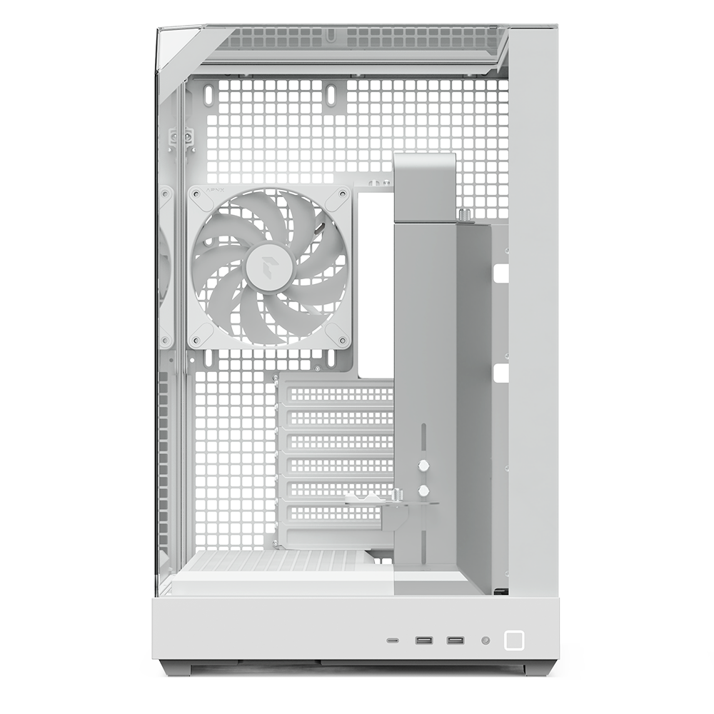 GABINETE APNX (V2-WT-V1) MEDIA TORRE, CRISTAL TEMPLADO, BLANCO