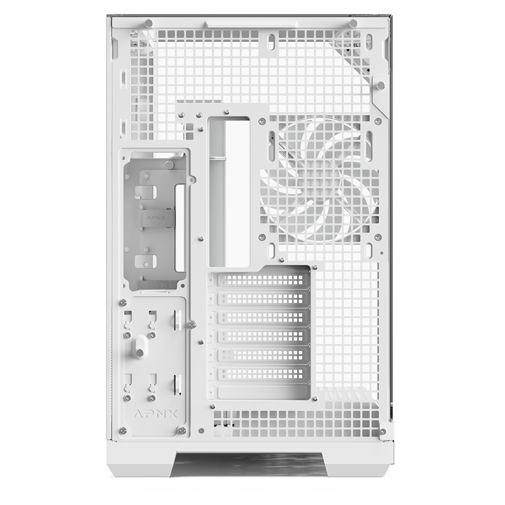 GABINETE APNX (V2-WT-V1) MEDIA TORRE, CRISTAL TEMPLADO, BLANCO