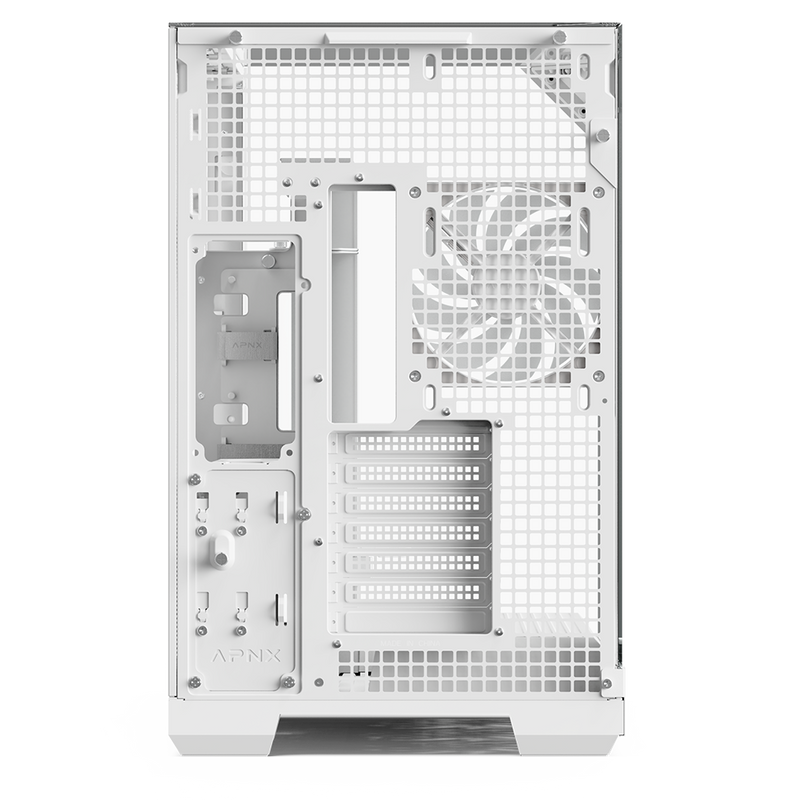 GABINETE APNX (V2-WT-V1) MEDIA TORRE, CRISTAL TEMPLADO, BLANCO