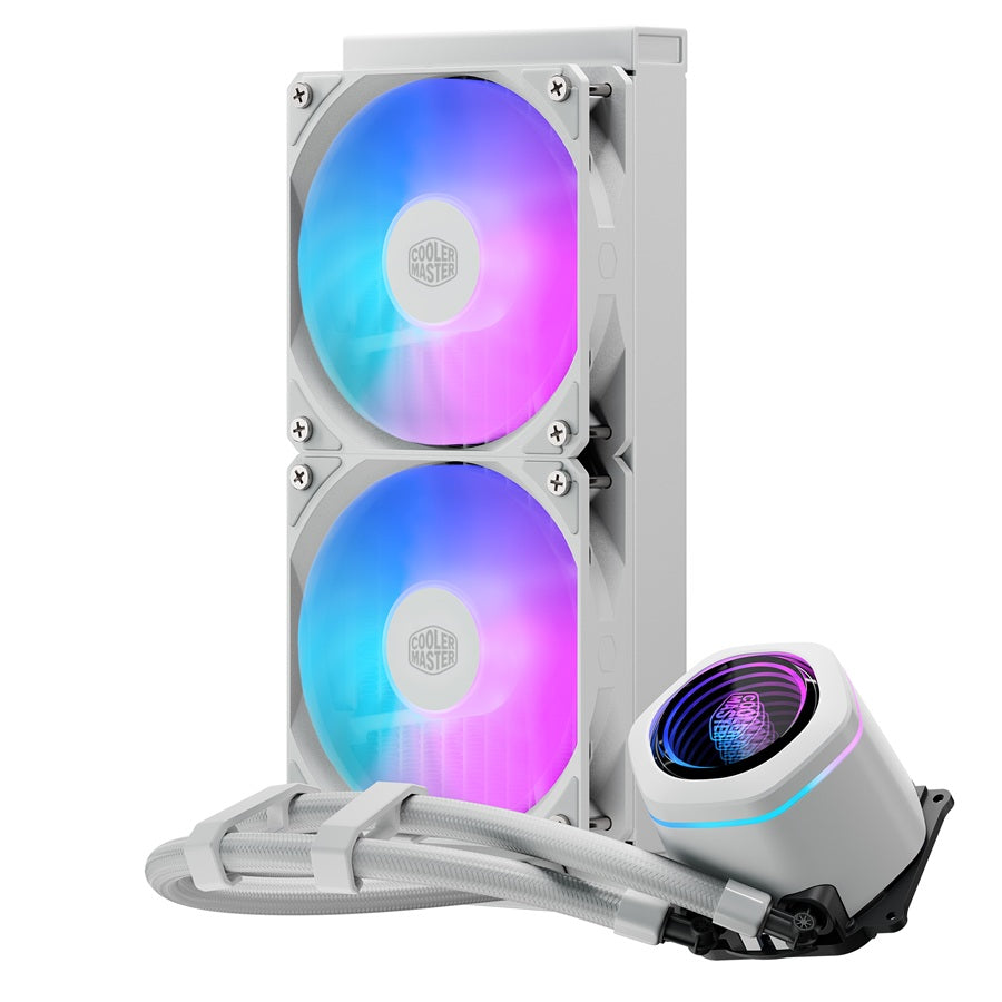 VENTILADOR P/CPU COOLER MASTER (MLX-D24M-A18PA-RW) MASTERLIQUID CORE NEX 240MM,ARGB,1851/AM5,BLANCO