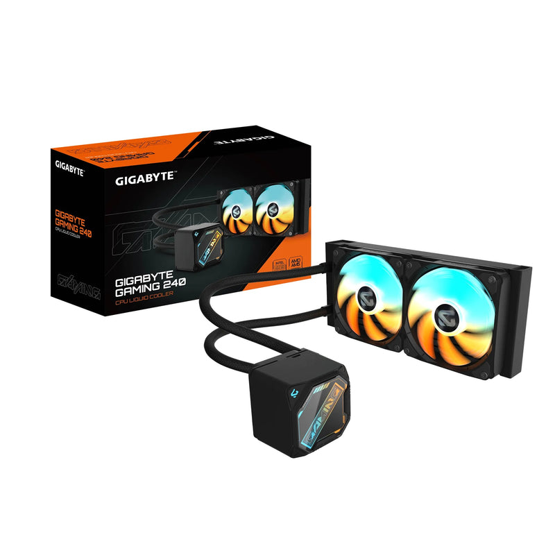 VENTILADOR P/CPU GIGABYTE (GP-GIGABYTE GME 240) ARGB,ENFRIAMIENTO LIQUIDO,2 FAN,240MM,NEGRO-2