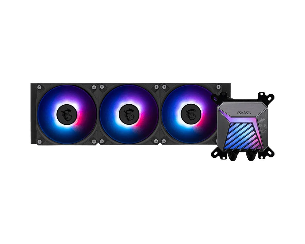 VENTILADOR P/CPU MSI (MAG CORELIQUID A15 360) ARGB,ENFRIAMIENTO LIQUIDO, 3 FAN, 360MM, NEGRO