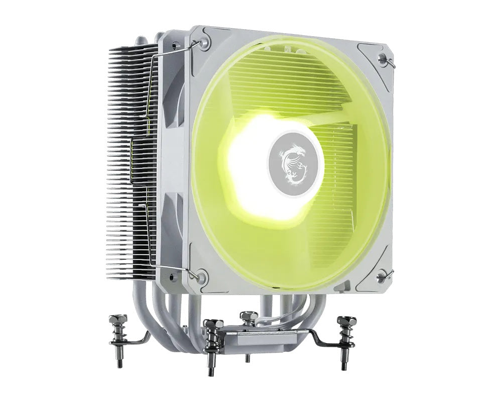 VENTILADOR P/CPU MSI (MAG COREFROZR AA13 WHITE)  FAN 120MM ARGB, SOCKET 1700, 1851, AM4, AM5, BLANCO-1
