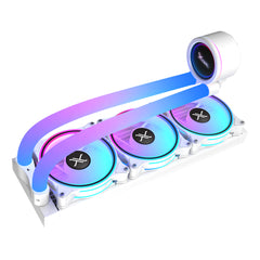 VENTILADOR P/CPU XZEAL (XZCO414W) XZ414,ARGB,ENFRIAMIENTO LIQUIDO,3 FAN,360MM,BLANCO-1