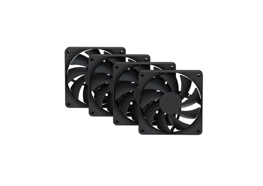 VENTILADOR P/GABINETE HYTE (FAN-HYTE-FA12-BB-4) FA12 120MM PWM FAN 4 PACK,PITCH BLACK/NEGRO-4
