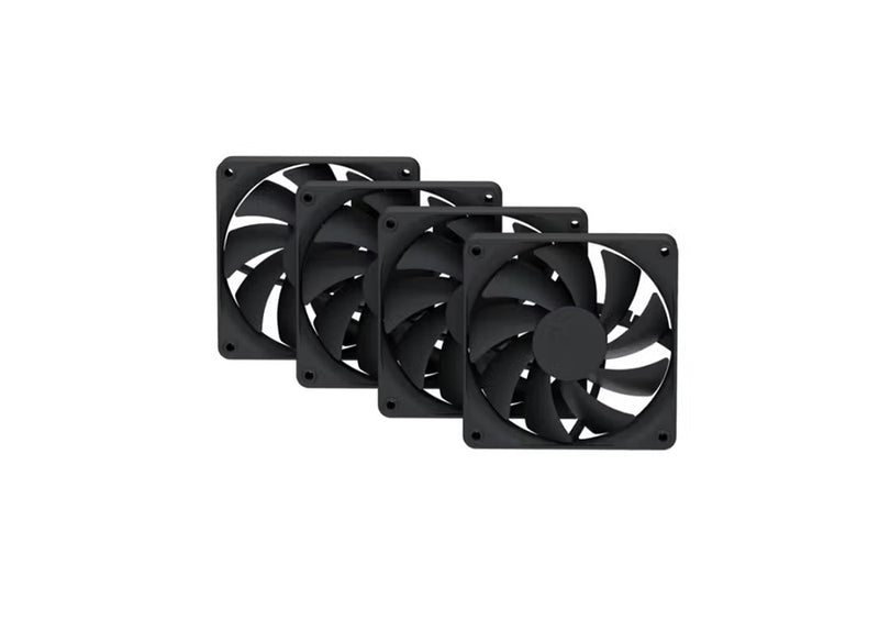 VENTILADOR P/GABINETE HYTE (FAN-HYTE-FA12-BB-4) FA12 120MM PWM FAN 4 PACK,PITCH BLACK/NEGRO-2