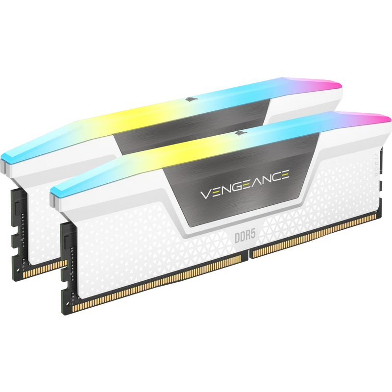 MEMORIA DIMM DDR5 CORSAIR (CMH64GX5M2B5200C40W) 64GB (2X32GB) 5200MHZ VENGEANCE RGB BLANCO-1
