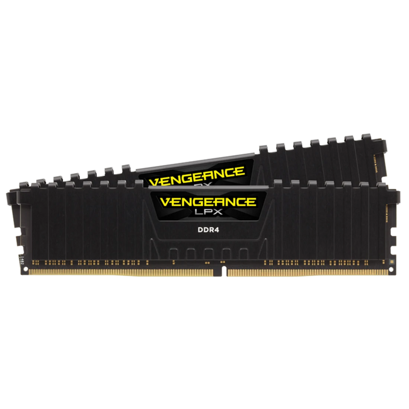 MEMORIA DIMM DDR4 CORSAIR (CMK16GX4M2B3200C16) 16GB 3200MHZ (2X8GB) VENGEANCE LPX NEGRO CL16-1