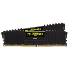 MEMORIA DIMM DDR4 CORSAIR (CMK32GX4M2A2400C16) 32GB 2400MHZ (2X16GB) VENGEANCE LPX NEGRO, 1.2V-1