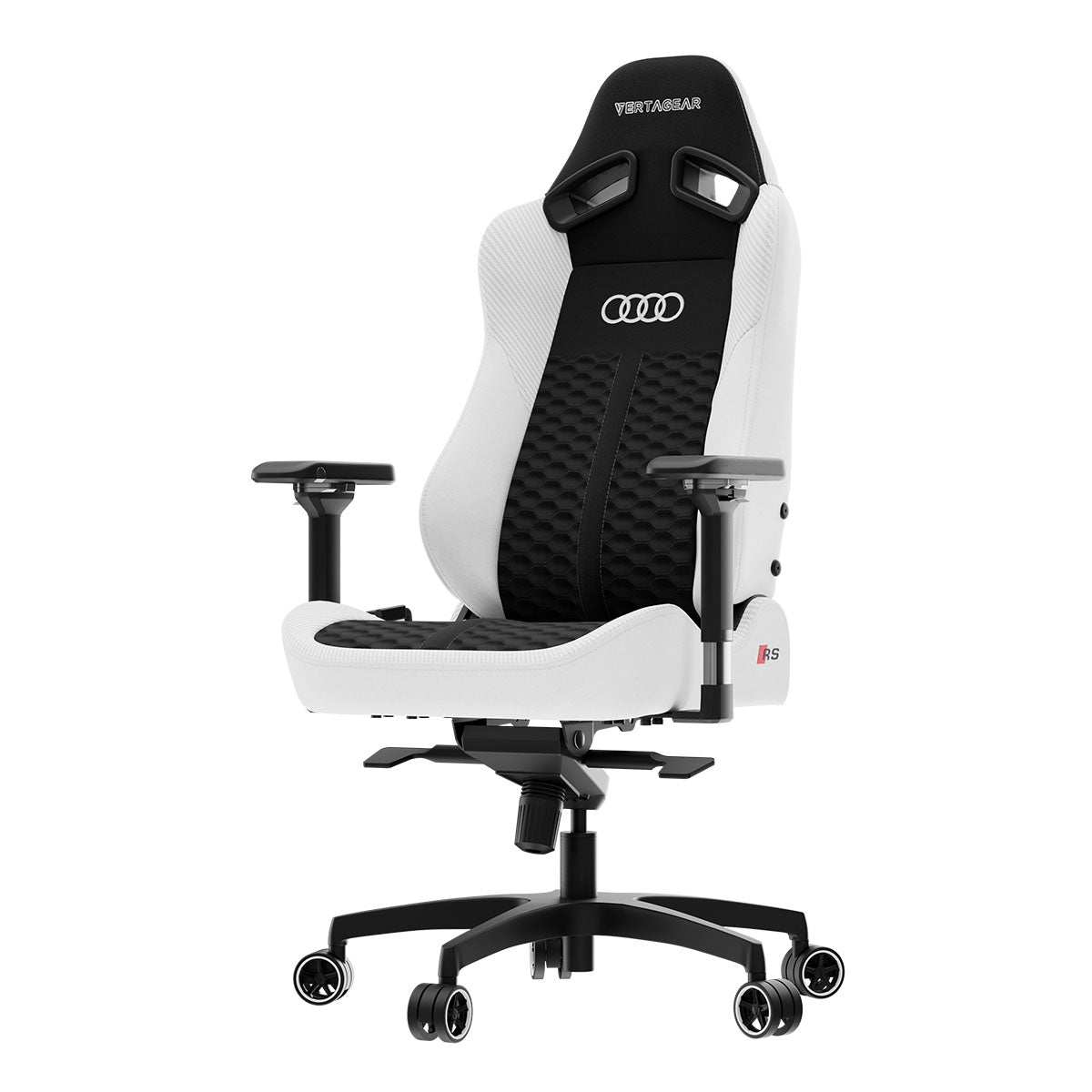 SILLA GAMER VERTAGEAR (VG-SL5800SE_AUDI) SL5800 HYGENNX BLACK,WHITE AUDI RS (LED,RGB UPGRADABLE)