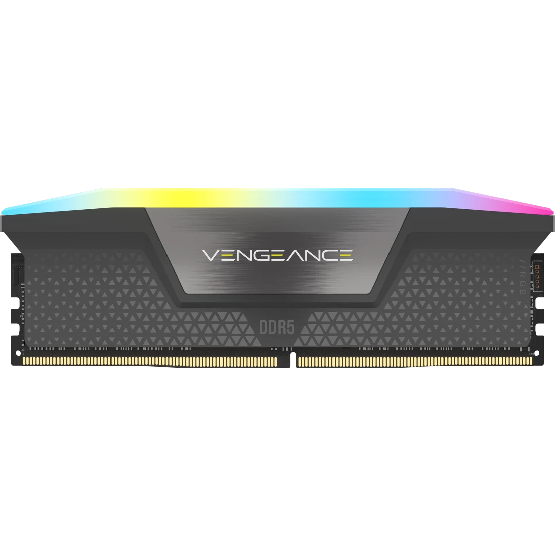 MEMORIA DIMM DDR5 CORSAIR (CMH16GX5M1E6000Z36) 16GB 6000MT/S (1X16GB) VENGEANCE RGB, AMD EXPO, INTEL XMP, NEGRO 1.35V