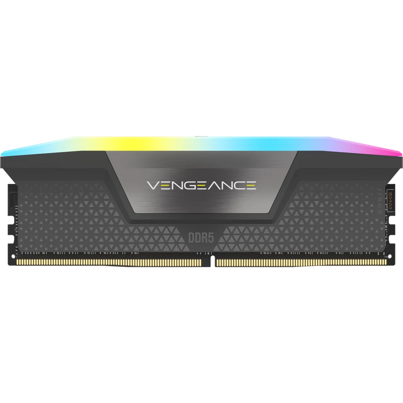 MEMORIA DIMM DDR5 CORSAIR (CMH16GX5M1E6000Z36) 16GB 6000MT/S (1X16GB) VENGEANCE RGB, AMD EXPO, INTEL XMP, NEGRO 1.35V-1