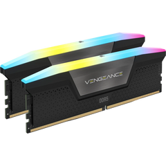 MEMORIA SODIMM DDR5 CORSAIR (CMH64GX5M2D6000C40) 64GB 6000MT/S (2X32GB) VENGEANCE RGB LED, NEGRO, 1.35-1