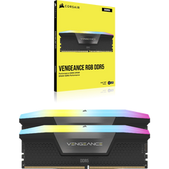 MEMORIA SODIMM DDR5 CORSAIR (CMH64GX5M2D6000C40) 64GB 6000MT/S (2X32GB) VENGEANCE RGB LED, NEGRO, 1.35-3