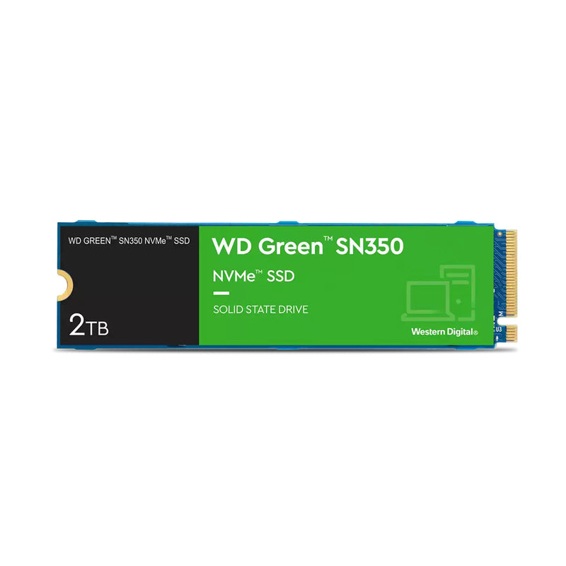 UNIDAD SSD M.2 WD 2TB (WDS200T3G0C) GREEN SN350, PCIE 3.0, NVME, 2280-1