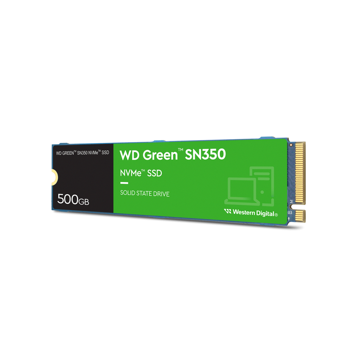 UNIDAD SSD M.2 WD 500GB (WDS500G2G0C) GREEN SN350, PCIE 3.0, NVME, 2280-1