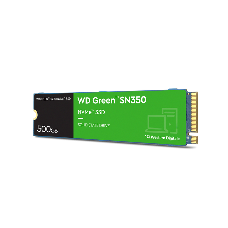 UNIDAD SSD M.2 WD 500GB (WDS500G2G0C) GREEN SN350, PCIE 3.0, NVME, 2280-1