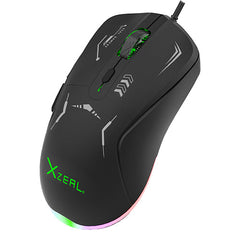 MOUSE XZEAL (XSAMGA2B) XST-401, 6 BOTONES, RGB, 7200DPI, USB 1.5 M, NEGRO