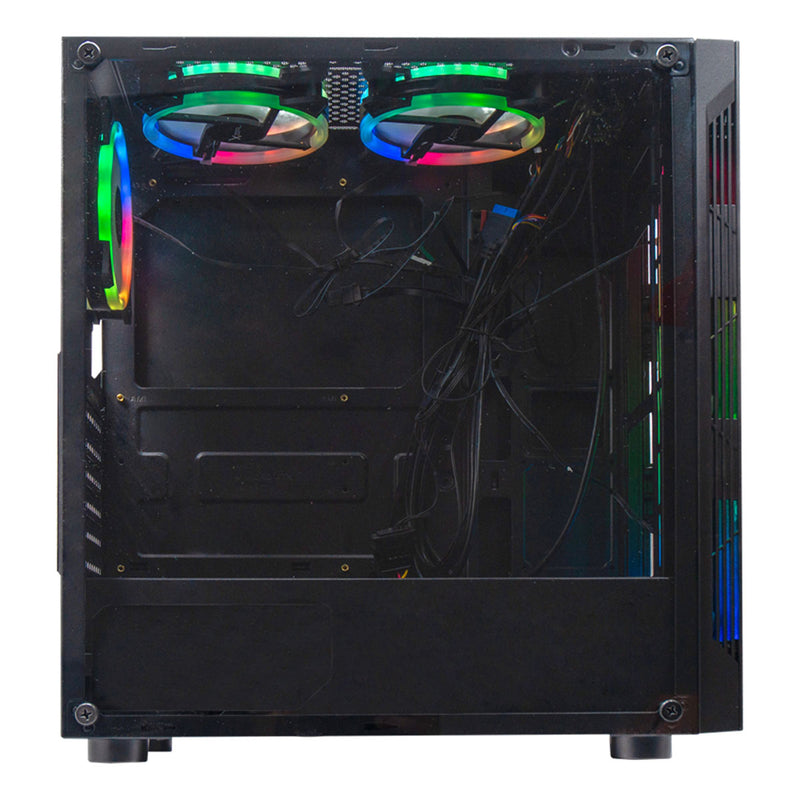 GABINETE XZEAL (XZCGB03B) XZ120, ATX, CRISTAL, 3*VENT RGB, SIN FUENTE, NEGRO-1