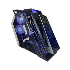 GABINETE XZEAL (XZGAIRRGBB) IRO2, MICRO ATX, CRISTAL+METAL,4*VENT ARGB,SIN FUENTE. NEGRO-1