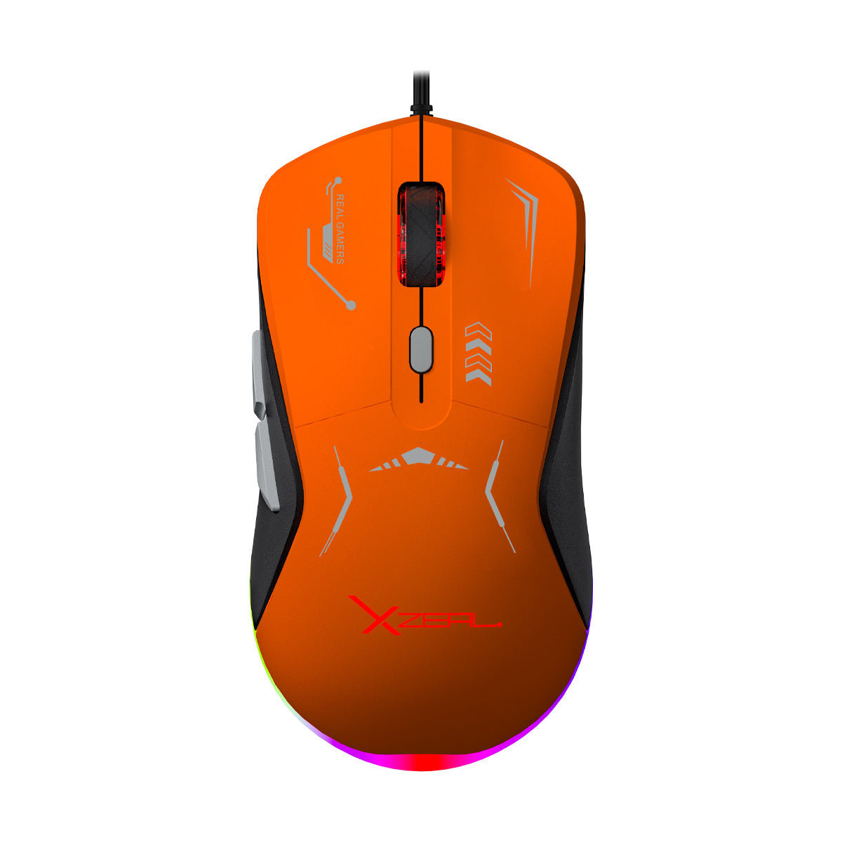 MOUSE XZEAL XZ-401 XZPM1NG GRIS-NARANJA