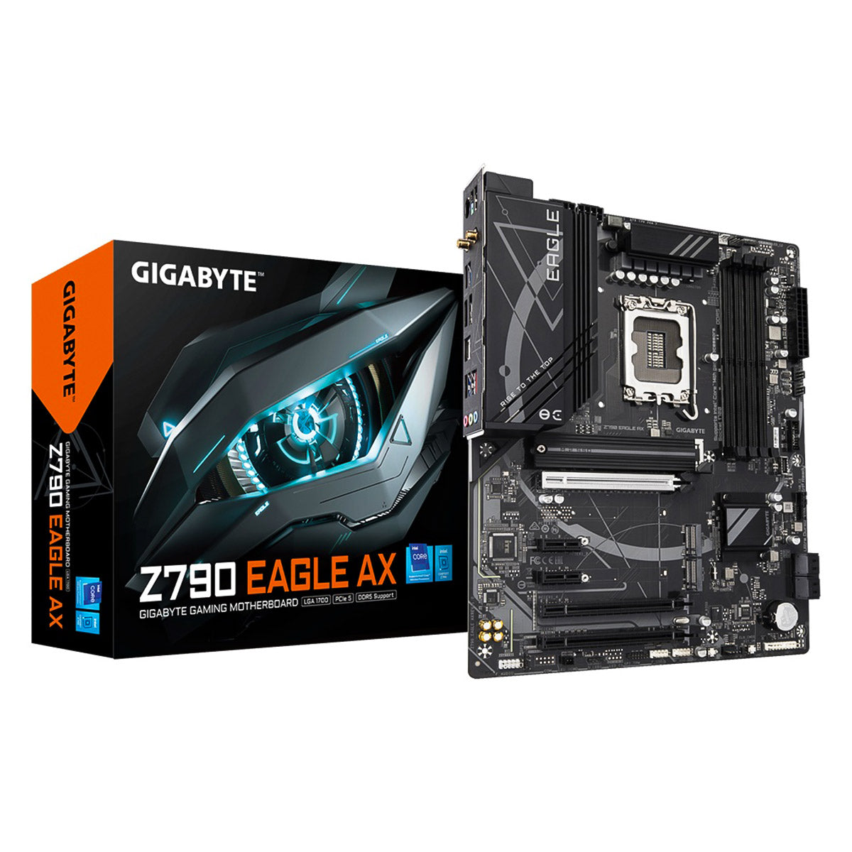 MOTHERBOARD GIGABYTE (Z790 EAGLE AX) SOCKET 1700,4*DDR5 5600MHZ,HDMI,DP,WIFI6E,BT 5.3,ATX