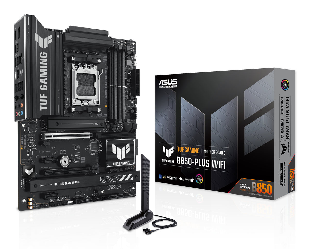 MOTHERBOARD ASUS (TUF GAMING B850-PLUS WIFI) SOCKET AM5,4*DDR5,HDMI,DP,PCIE-5.0,WIFI7,ATX