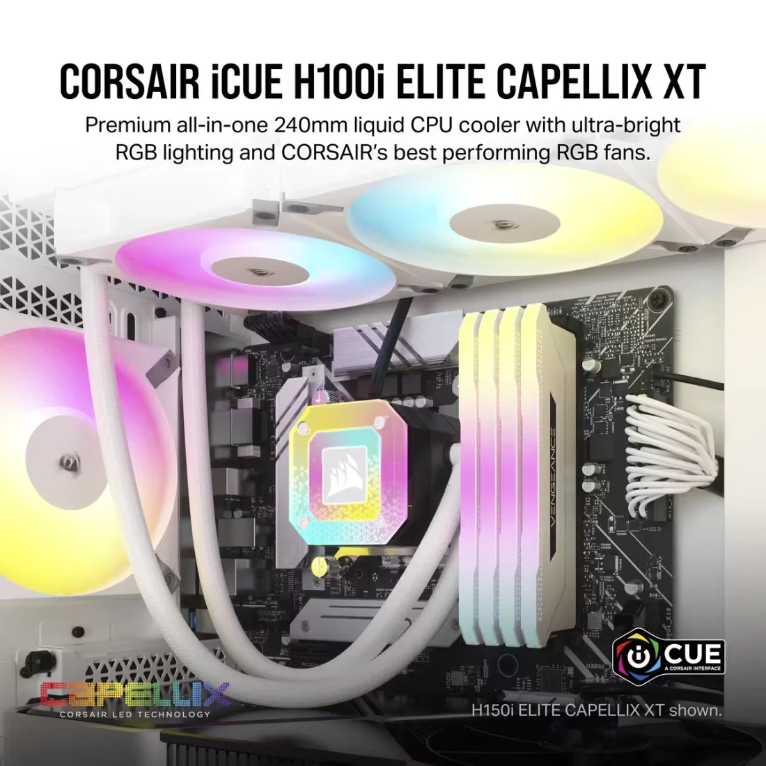 VENTILADOR P/CPU CORSAIR (CW-9060072-WW) ICUE H100I ELITE CAPELLIX XT,240MM,2 FANS,ENFRIAMIENTO LIQ