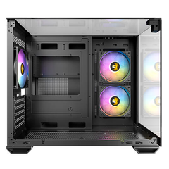 GABINETE ANTEC (CX600M TRIO ARGB_B) MINI TORRE,MICRO-ATX,3 CRISTALES,S/FUENTE,3*FAN,1*USB-C,NEGRO-2