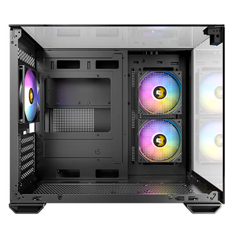 GABINETE ANTEC (CX600M TRIO ARGB_B) MINI TORRE,MICRO-ATX,3 CRISTALES,S/FUENTE,3*FAN,1*USB-C,NEGRO-2