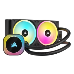 VENTILADOR P/CPU CORSAIR (CW-9061001-WW) ICUE LINK H100I RGB AIO,240MM,2 FAN,NEGRO-1