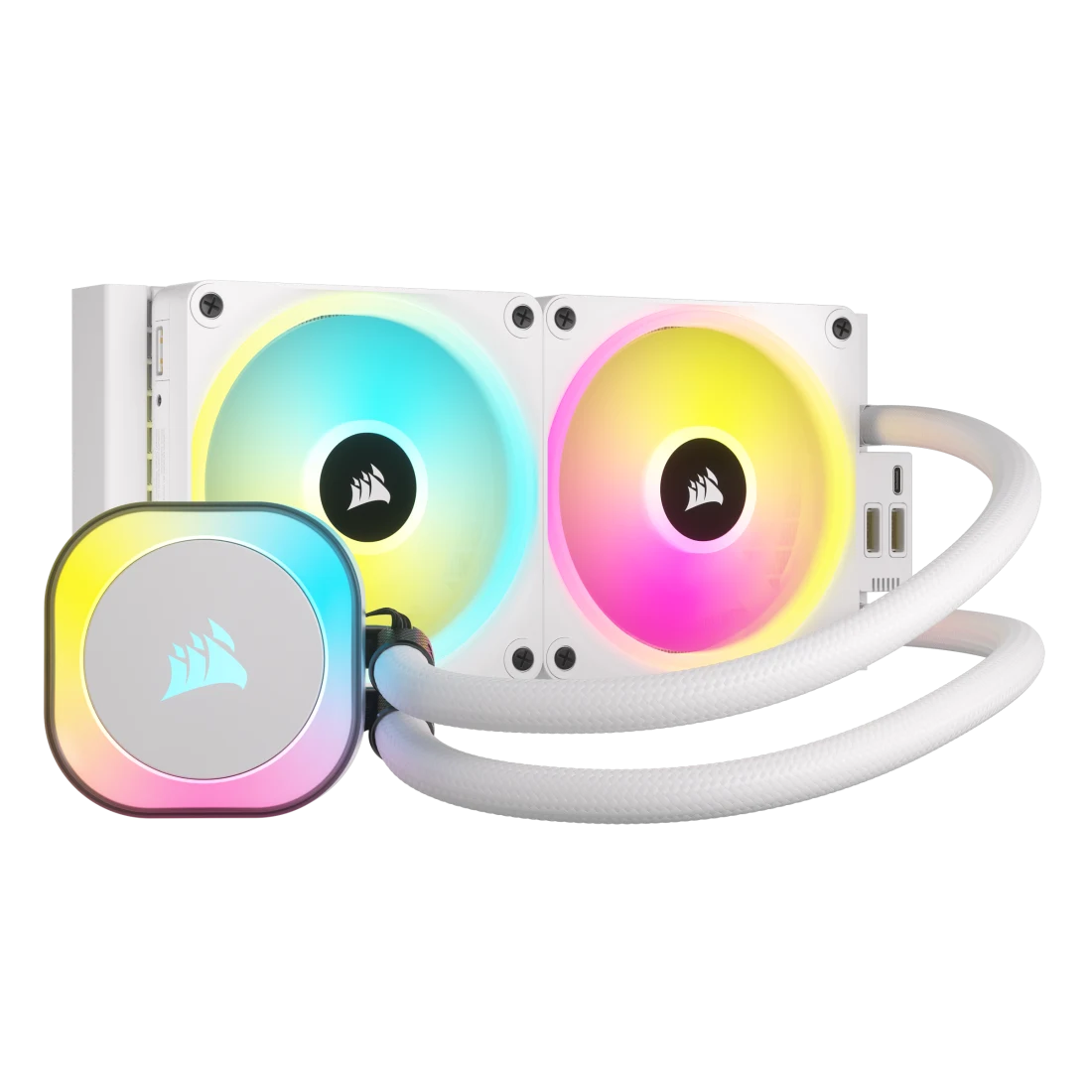 VENTILADOR P/CPU CORSAIR (CW-9061005-WW) ICUE LINK H100I RGB AIO,240MM,2 FAN,BLANCO