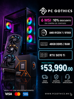 PC Cortex IA - Ryzen 7 9700X + 48 GB RAM DDR5 + 5070 Ti 16 GB-1