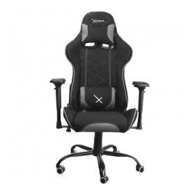 SILLA GAMER XZEAL (XZSXZ25B) TELA, RECLINABLE 180°, BRAZOS 4D, HASTA 150KG, PISTON CLA. 4, NEGRO/GRIS
