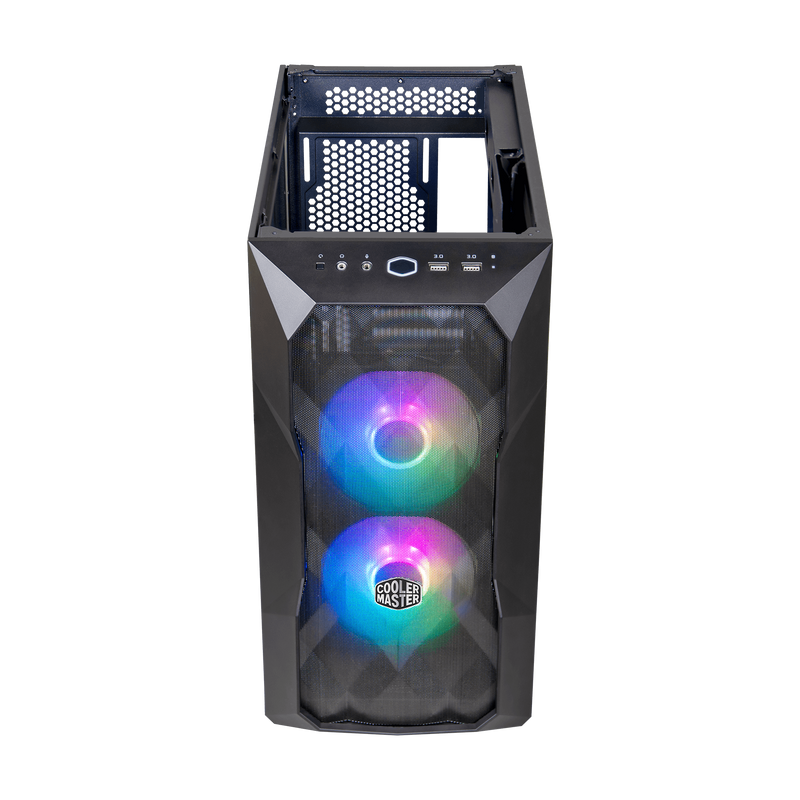 GABINETE COOLER MASTER (TD300-KGNN-S00) TD300 MESH,NEGRO,DUAL FANS CF120MM ARGB,MINI TORRE,S/FUENTE