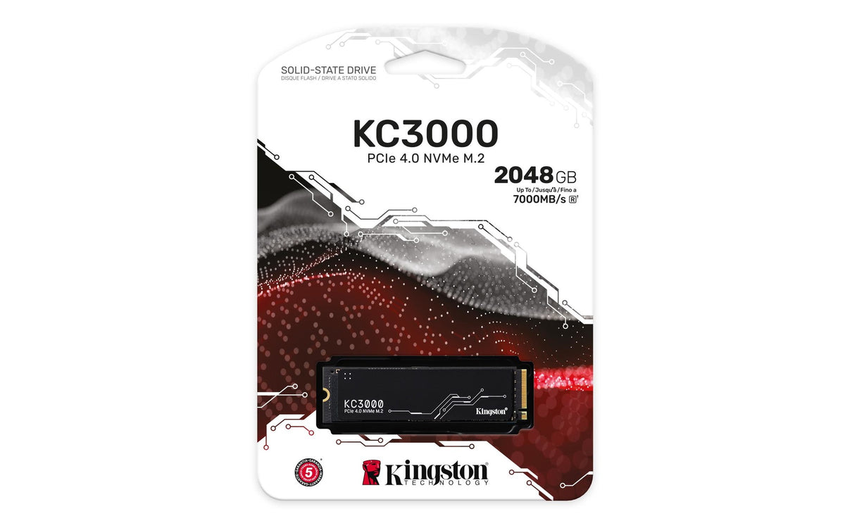 UNIDAD SSD M.2 KINGSTON 2TB (SKC3000D/2048G) KC3000 PCI EXPRESS 4.0, NVME, 2280