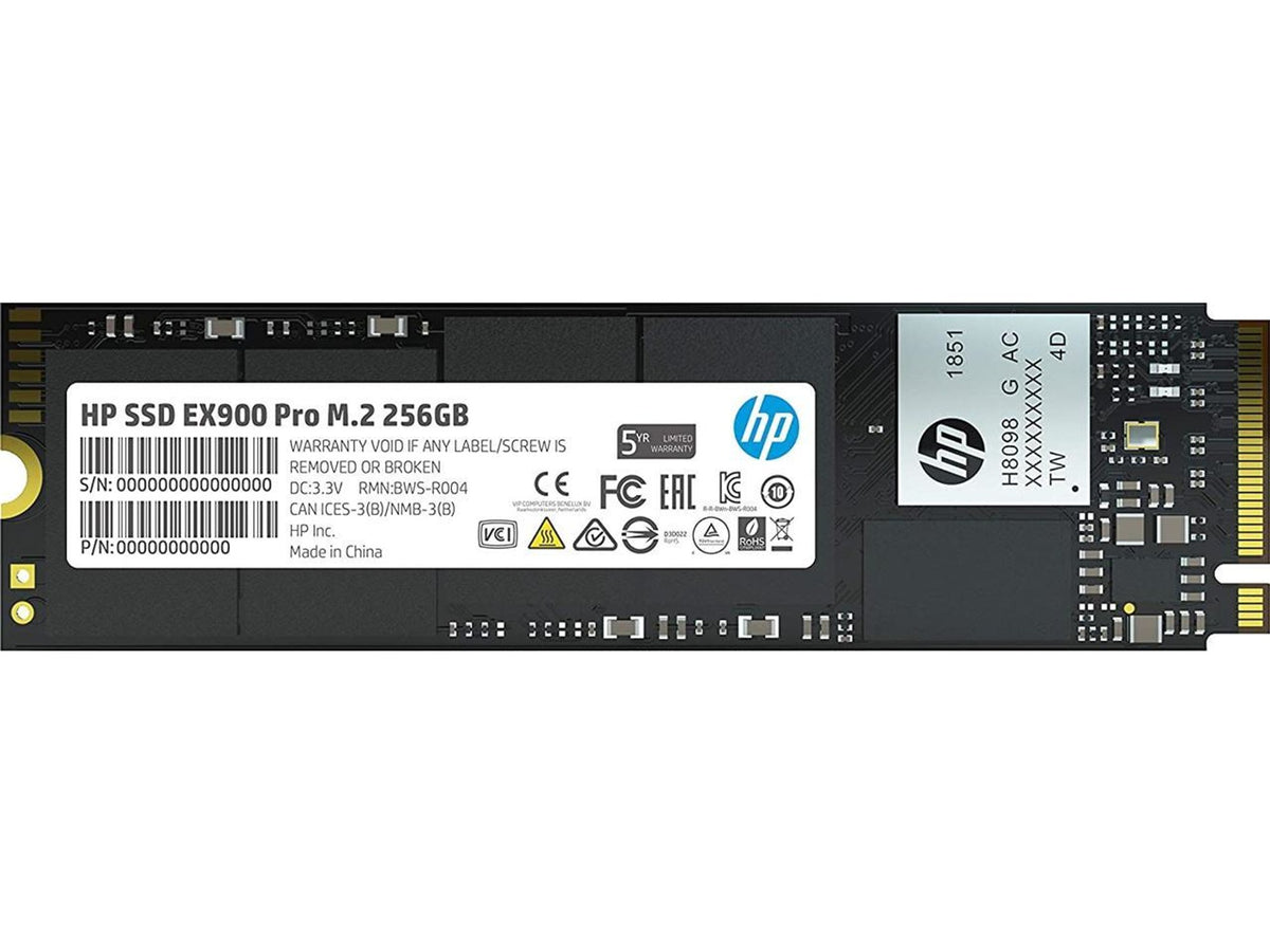 UNIDAD SSD M.2 HP 256GB (9XL75AA) EX900 PRO, PCI EXPRESS 3.0 NVME, 2280