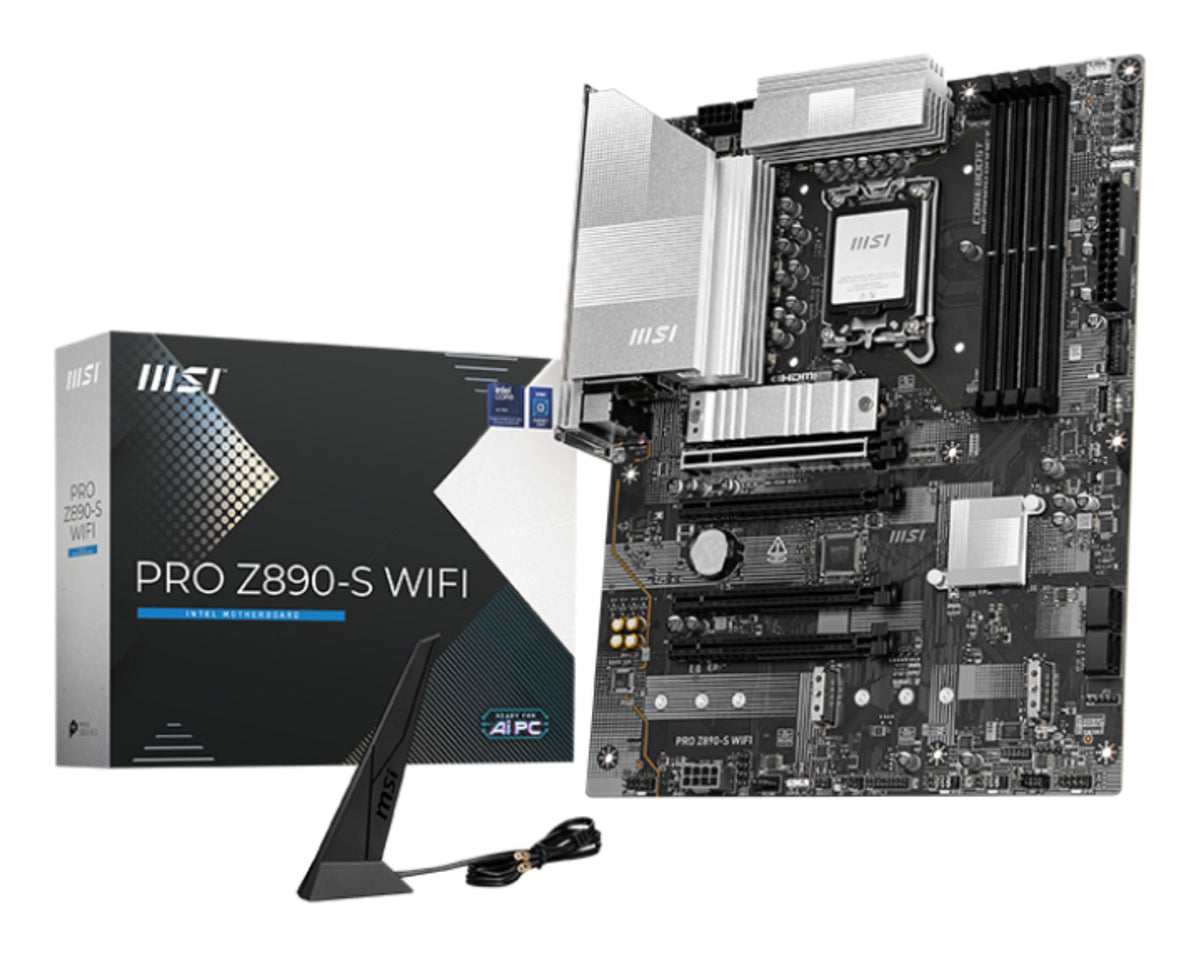MOTHERBOARD MSI (PRO Z890-S WIFI) SOCKET 1851, 4*DDR5 9200, HDMI, DP, THUNDEBOLT, 4*M.2, A