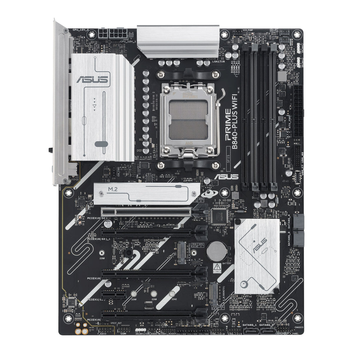 MOTHERBOARD ASUS (PRIME B840-PLUS WIFI-CSM) SOCKET AM5,4*DDR5,HDMI,DP,PCIE-4.0,WIFI6E, ATX