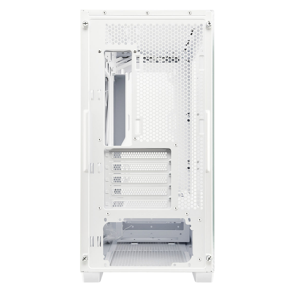 GABINETE ASUS (A21 ASUS CASE/WHT) BLANCO, VIDRIO TEMPLADO Y MALLA,SOPORTA BTF, MT, S/FUENT