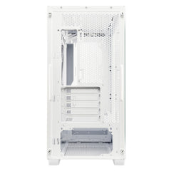 GABINETE ASUS (A21 ASUS CASE/WHT) BLANCO, VIDRIO TEMPLADO Y MALLA,SOPORTA BTF, MT, S/FUENT